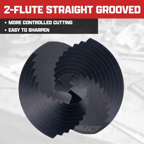 Image of NEIKO 10620B Step Drill Bit, 1 Step 7 /8 inch Straight M35 Cobalt, AlTiSiN Coated, 1 /4 inch Quick Change Step Bits for Steel, Metal, Wood, Plastic, Unibit Cone Drill Bits, Two Flute