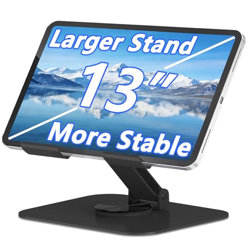 TAPMEI 360&deg; Rotation Tablet Stand, Ultra Stability Base Fully Folded Easy to Store and Carry...