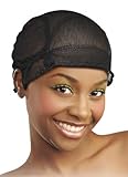 DONNA Deluxe Multi-Use Weaving Cap for Sew-In Weaves – Flexible Net Design with Adjustable Strap, Secure Fit Mesh Cap for Wig Making & Hair Extensions – Black