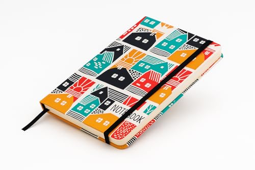 Image of COI A5 Trendy Pattern Journal - 5.5x8.5 in Unlined Notebook with 192 Premium 80 GSM Pages, Elastic Band & Two Ribbon Bookmarks for Daily Planning & Sketching
