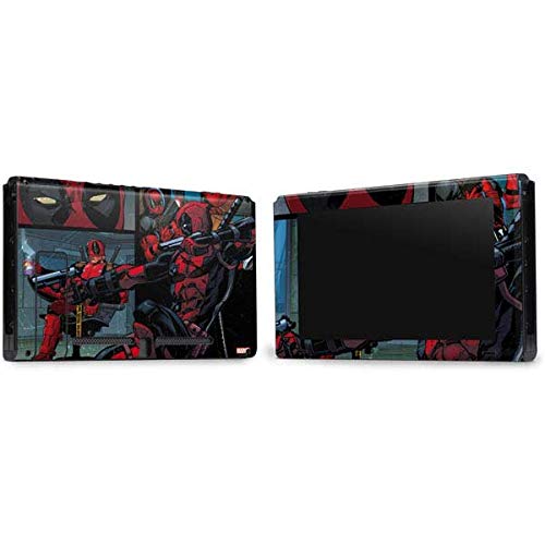 Skinit Decal Gaming Skin Compatible with Nintendo Switch Bundle - Officially Licensed Marvel/Disney Deadpool Comic Design