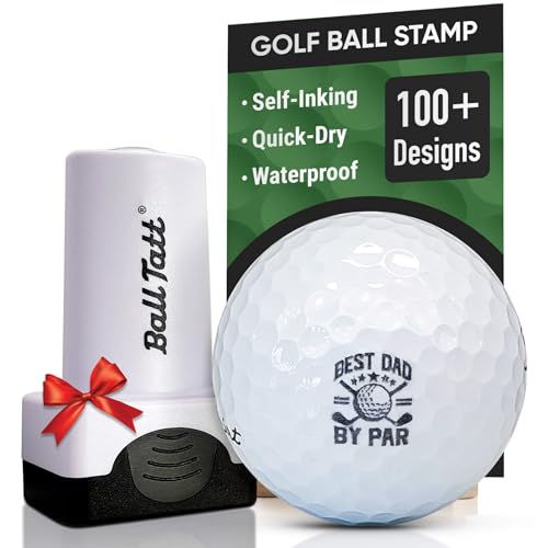 Ball Tatt - Best Dad by Par Golf Ball Stamp, Golf Ball...