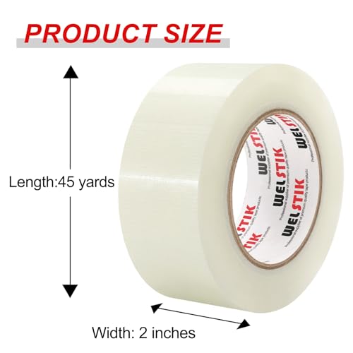 WELSTIK Professional Grade Duct Tape, Waterproof Gaffer Matte Cloth Fabric,Duct Tape for Photographers,Waterproof Gaffer Tape (2 Inch X 45 Yards,Clear) - Thumbnail 2