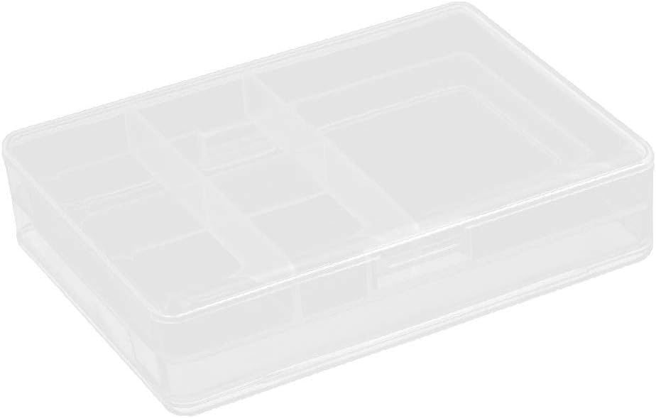 FIYA New Lon0167 Plastic Mini Featured Double Layers Electronic reliable efficacy Component Storage Case Box Container Clear White(id:b3f 90 6a 594)
