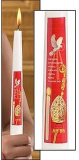 Religious Supply Seven Gifts of God Confirmation Candle; Spanish