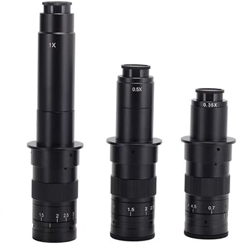 C-Mount Glass Lens Adapter Microscope Camera CS C-Mount Microscope Camera Zoom Monocular Lens 0.7-4.5X Optical Magnification 6.51 Ratio300X