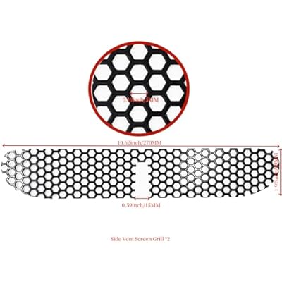 Mesh Fairing Intake Vent Screen Grill for Harley Street Glide, Electra Glide, Tri Glide, FLHX FLHTK 2014-2023, 2 PCS (Black + Chrome)