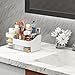 SuoXing White Make up Organizers for Vanity,Large Plastic Bathroom Counter Organizer With Drawers,Skincare Organizers and Cosmetic Storage for Dresser Top Skin Care,Beauty Products and Brush Holder