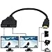 Produktbild HDMI-Stecker auf Dual-HDMI-Buchse, 1-auf-2-Wege-HDMI-Splitter-Adapterkabel für HDTV, unterstützt zwei Fernseher gleichzeitig, Signal eines Eingangs, zwei Ausgänge (schwarz)