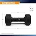 Marcy Neoprene Dumbbell, Single Piece, 10-lb, Midnight Black