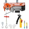 CREWORKS Electric Hoist, 2500lbs Electric Hoist with 16.4ft Wired Remote Control 39ft Single Cable Lifting Height, 1800W Single Double Slings Hoist Lift Ceiling Winch for Factory Warehouse Garage