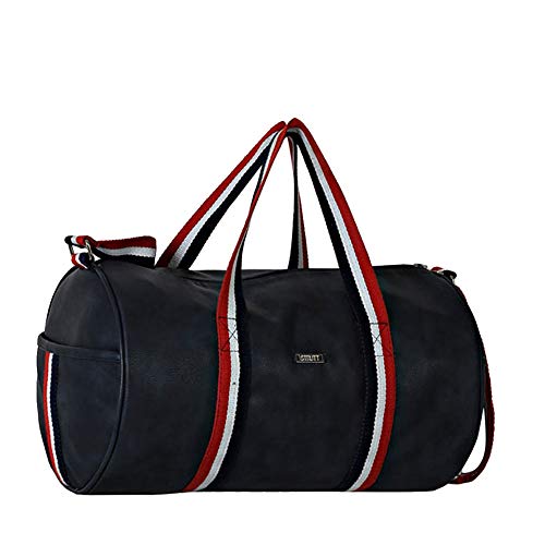 Image of Strutt Premium Blue Faux Leatherette Stylish & Lightweight Travel Duffle Bag for Women, Premium Duffel Bag for Travelling & Gym