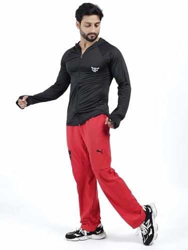Image of Diamond Fashion Men's Gym Hoodie Jacket | Lightweight Stretchable Activewear for Workout, Running & Fitness | Quick Dry Full Zip Sports Hoodie for Men