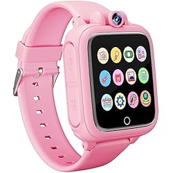 Camara De Seguridad Huawei Umblue Reloj Inteligente Niños, Smartwatch Niña 3 4 5 6 7 8 9 10 11 12 años, Regalo Niña con 14 Juegos, Cámara Giratoria de 90°, Despertador y HD Pantalla Táctil, Regalos para Niños y Niñas