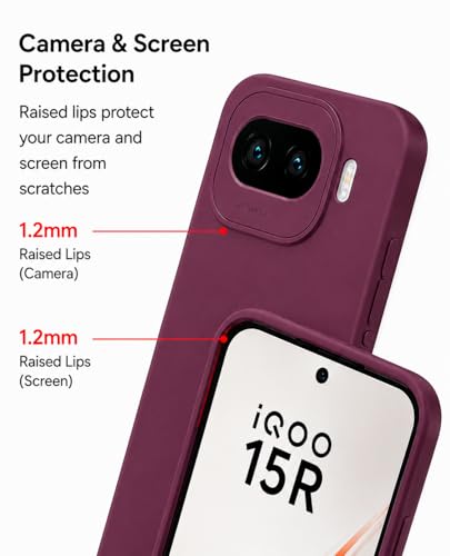 Image of FIRST MART Matte Silicone Back Cover for iQOO 15R - Purple