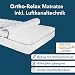 Ortho-Relax Matratze 140x200cm, 23cm hoch, Härtegrad H3, 100 Nächte Probeschlafen, 5-Zonen-Spezial-Komfortschaum-Matratze, Luftkanaltechnik & Klimaband für erhöhte Atmungsaktivität, Öko-Tex 100