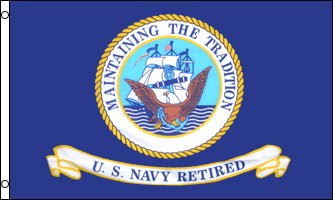 U.S. NAVY RETIRED Official Licensed Flag 3x5 Poly
