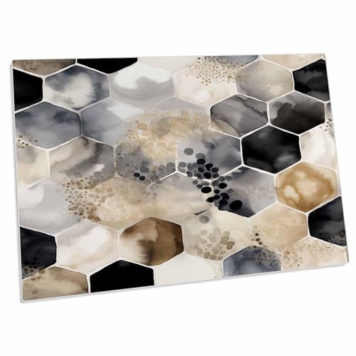 Pad para escritorio 3dRose negro y gris 23x16 pulgadas miniatura 1