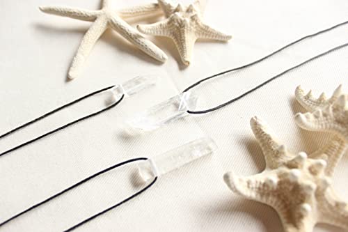 Crystal Stones Necklace - Women Healing Stone, Girls Choker, Men Spiritual Energy, Best Friend Gift, Mens Gifts, Purification Pendants, Cute Gemstone, Crystals Jewelry, Boho Hippie (Clear Quartz) #TOP2