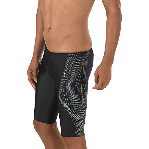 Speedo Men's PowerFLEX Eco Linear Lines Jammer Swimsuit