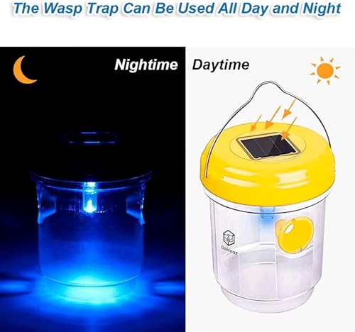 Outtkitywi PETOOR- 2 Packs Wasp Trap - Solar Powered Bee Trap Outdoor thumb #5