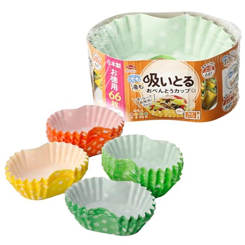 東洋アルミ お弁当 おかずカップ オーバルビッグ 66枚入 お徳用3倍 汁も油も吸いとる 日本製 揚物・汁気のおかずに 電子レンジ対応 S1895の商品画像（Amazon）