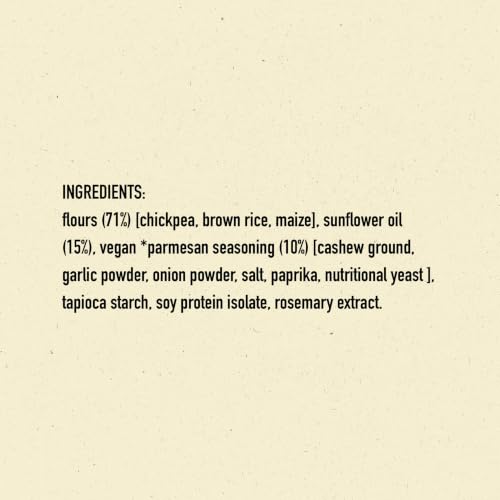 Image of Nourish Organics Vegan Parmesan Protein Puffs | 12g Plant Protein per Pack | Baked, Not Fried | Chickpea, Brown Rice & Maize-Based | Cashew & Nutritional Yeast Seasoning | No Maida, No Palm Oil | Gluten-Free Savoury Snack | 60g (Pack of 4)