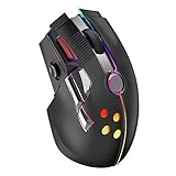 Wired/Wireless Gaming Mouse, X6 Games Ergonomic USB Mouse with RGB Backlight, Mechanical Joystick Rechargeable USB Game Mice for PC Computer Laptop Gaming Players
