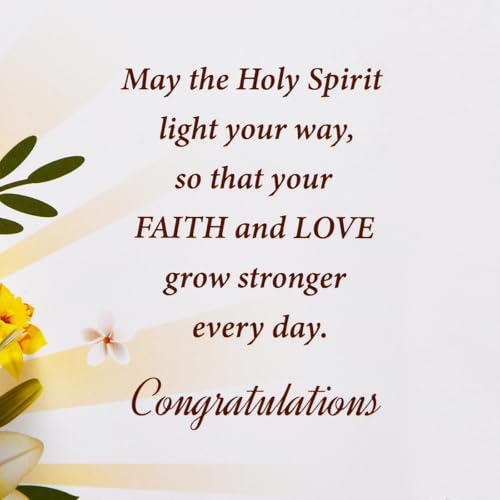 Image of VIVIKEN Confirmation Pop Up Card with Lights, 3D Musical Religious Cards