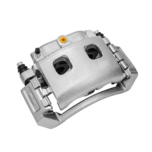 Image of Detroit Axle - Front Left Brake Caliper with Bracket Replacement for 2002 2003 2004 2005 Dodge Ram 1500
