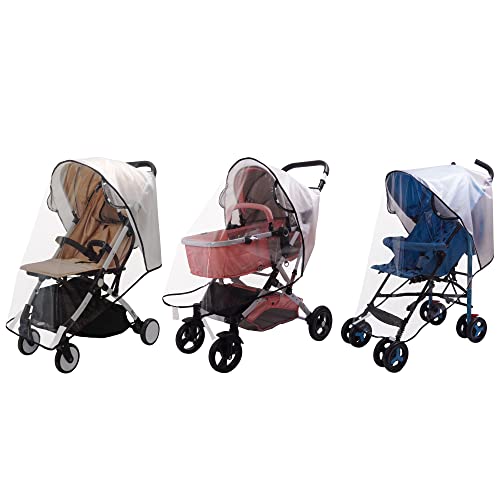 bemece Universal Regenschutz für Kinderwagen, Buggy Regenschutz Gute Luftzirkulation, Schadstofffrei - Schwarz