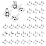 Alrhso 10 Pairs Battery Spring Replacement AA Battery Contacts Plate Replacement Springs for Batteries Compartment Spring Batteries Contacts for AA, Silver