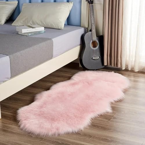 Tapis de surface rose rectangulaire doux et grand tapis de décoration - 2