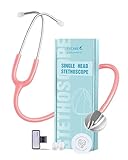 FriCARE Pink Stethoscopes for Nurses, Doctors and Nursing School Students, Lightweight Single Head Stethoscopes kit for Home Use Medical Supplies