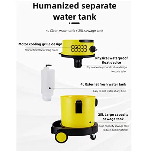 1200w 17000pa Krachtige rechtopstaande tapijtreiniger, dieptereiniging tapijtwasmachine, nat en droog, 4l schone 20l vuilwatertank, met scrollwiel - Image 8