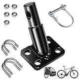 LOVLEX Gancio di traino universale per bicicletta, con doppio perno di sicurezza per rimorchi per bambini, rimorchio per cani, rimorchio per carichi, struttura in acciaio robusta e ad alta resistenza