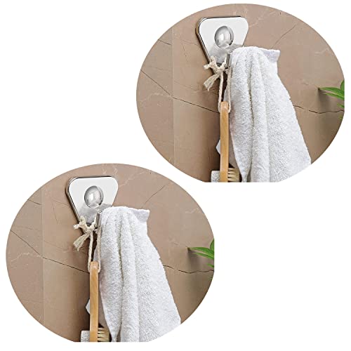 Image of Stainless Steel Robe Hooks for Bathroom, Cloth Hanger Door Wall Robe Hooks for Hanging Keys,Clothes,Towel, Keys, Bathroom Accessories (Maxx- Set-2)
