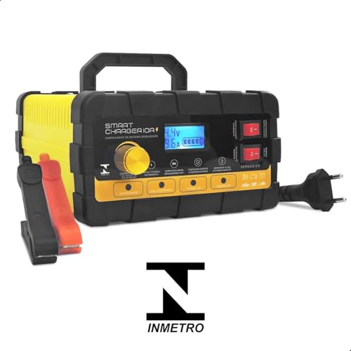Carregador de Bateria Automotivo 10A Inteligente – Bivolt – 12v e 24V – Smart Charger