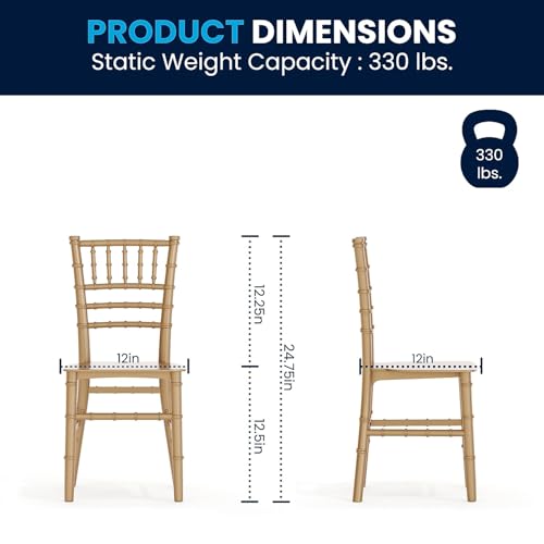 Flash Furniture Hercules Transparent Crystal Resin Party and Event Chiavari Chair for Commercial & Residential Use - Image 4