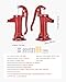 VEVOR Well Hand Pitcher Pump, 25 ft Maximum Lift, Antique Cast Iron Manual Hand Water Pump, NPT 1-1/4 in Connection, Easy Installation, Old Fashioned for Outdoor Garden, Pond, Backyard, Farm, Red