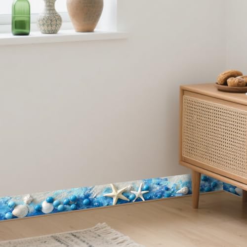 Image of Nuxovilar Ocean Shell Starfish Peel Stick Wall Border PVC 3.94x16.4'