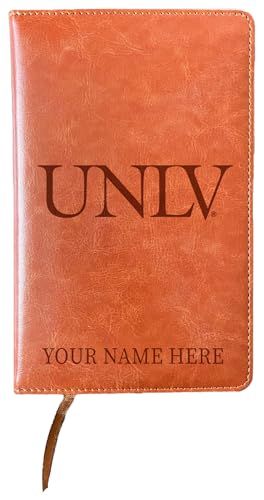 R and R Imports UNLV Rebels Customizable Engraved 8" x 5" Leather Journal Officially Licensed Collegiate Product Single