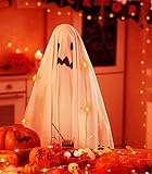 cshare Halloween Decoration Lights,Orange Fairy Lights, 3m 9.8ft 30 LED Halloween Decor String Lights Micro Silver Wire Battery Operated for Autumn Door Window Party Fall Decor. - Image 6
