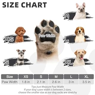 KOOLTAIL Dog Socks Shoes for Hot Pavement, Breathable & Warm Winter Dog Booties to Prevent Licking Paws for Small Medium Large Senior Dogs,Non Slip Grippy Pet Boots & Paw Protectors for Hardwood Floor