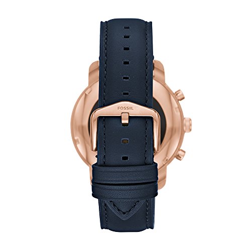 FOSSIL Montre connectée Explorist – Smartwatch homme étanche en cuir bleu...