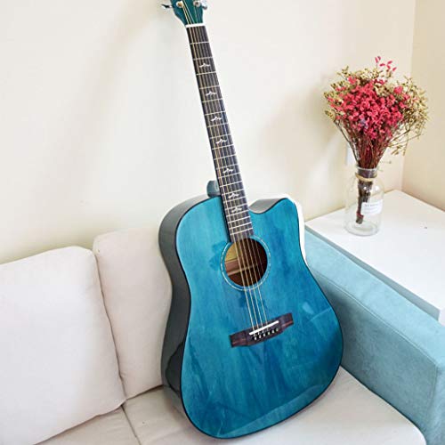 Single Board Acoustic Guitar Electric Box Beginner Guitar 41 Inch Unisex Electric Bass Guitars (Color : Blue Size… - Les Beatles, Paul McCartney, John Lennon, RIngo Starr, George Harrison Single Board Acoustic Guitar Electric Box Beginner Guitar 41 Inch Unisex Electric Bass Guitars (Color : Blue Size… – Image 3