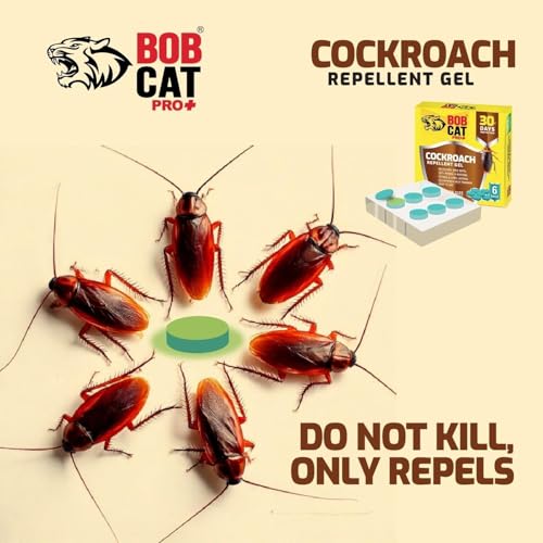 Image of Cockroach Repellent Gel | 100% Herbal & Natural | Most Effective Long-Lasting 30 Days Protection | Strong & Long-Lasting | Eco-Friendly | Easy to Use | For Car, Home, Warehouse, Factory & Office | Pack of 6 | FORMULATION 20X