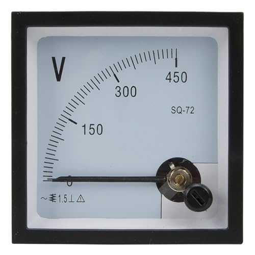 Voltmètre analogique SQ-72 AC 450V encastrable pour tableau électrique de format 72x72 mm