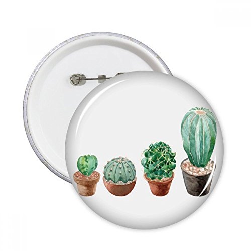 Badge rond Cactus et plantes grasses illustration decoration vêtement broche pins XL