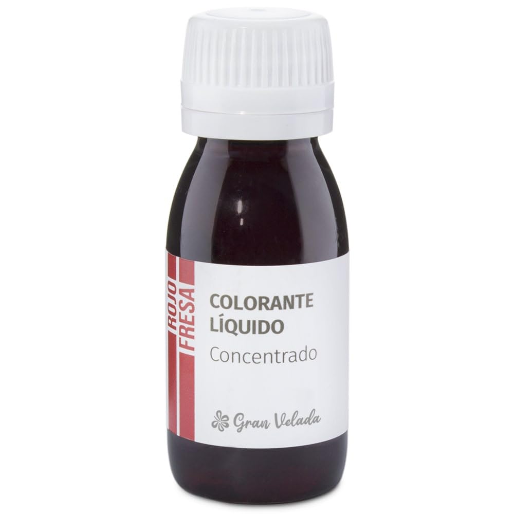 Colorante Líquido Concentrado Rojo Fresa Hidrosoluble para Cosmética | Tonalidades Dulces e Intensas
